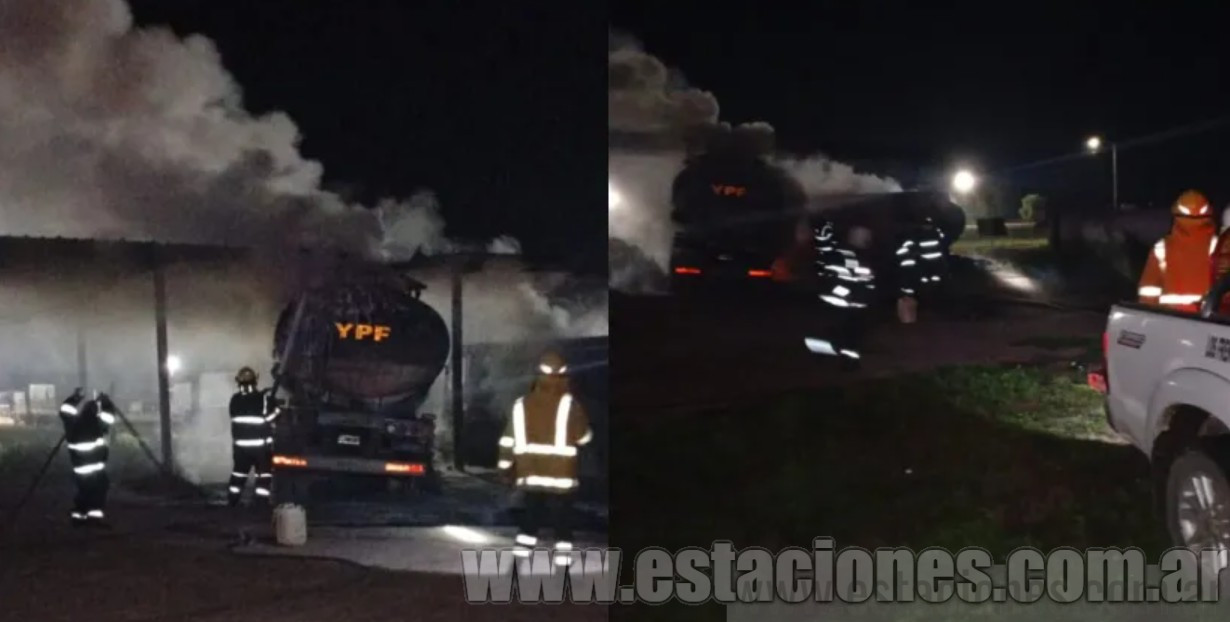 Dos camiones de combustible se prendieron fuego en una estación de ...